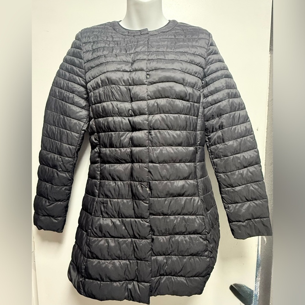 Elegant Black Puffer Coat Size S